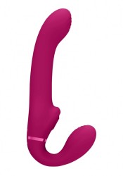 SHOTS VIVE Ai Dual Vibrating - Air Wave Tickler Strapless Strapon Pink